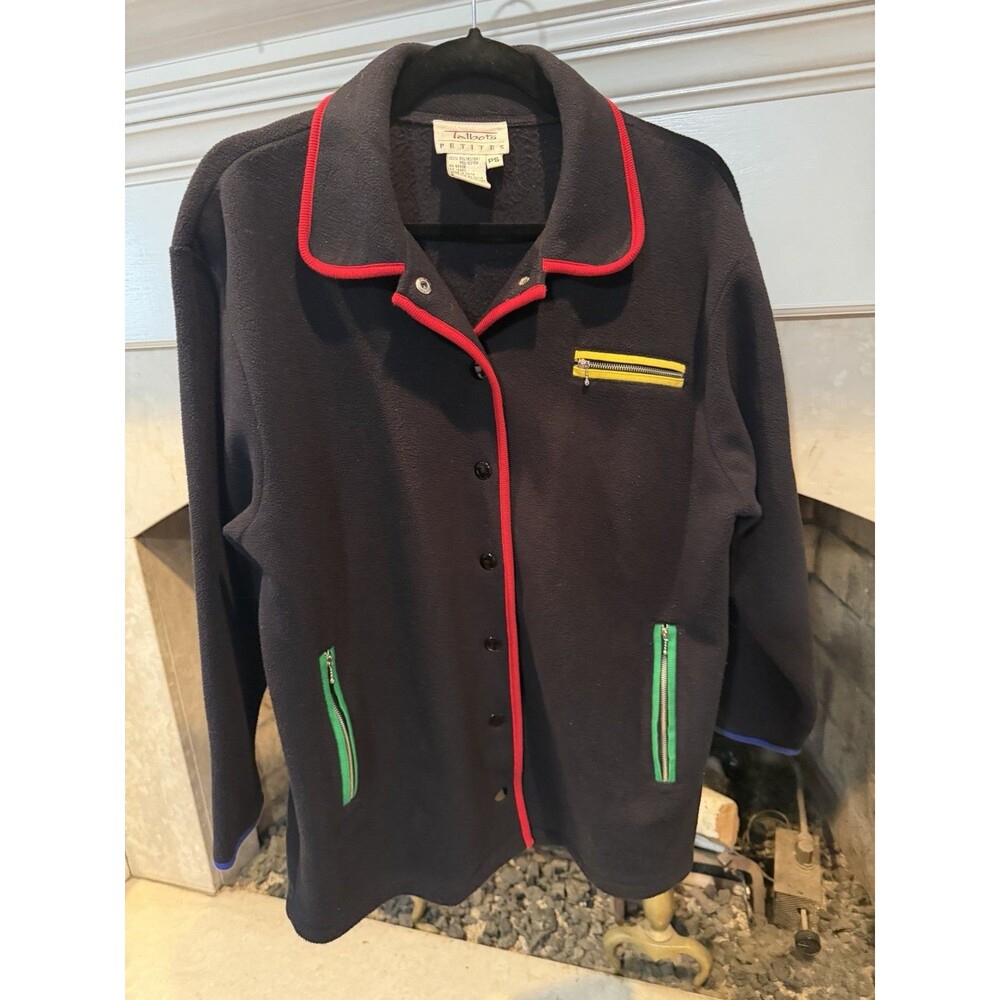 Talbots Fleece Snap Front Jacket Size Small
